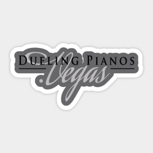 Dueling Pianos.Vegas Black & Silver Stylish Sticker